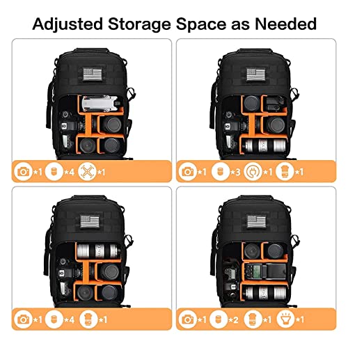 MOSISO Tactical DSLR Camera Backpack with Tripod Holder