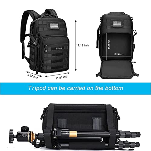 MOSISO Tactical DSLR Camera Backpack with Tripod Holder