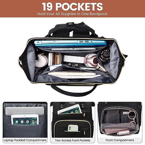 LOVEVOOK Women's Waterproof Laptop Backpack with USB Port