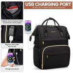 LOVEVOOK Women's Waterproof Laptop Backpack with USB Port