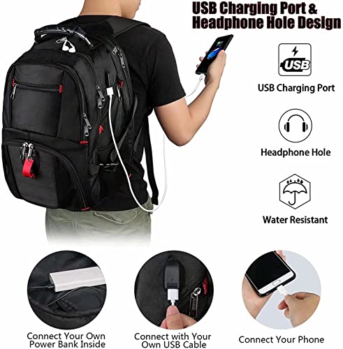 Extra Large Travel Backpack with USB Charging