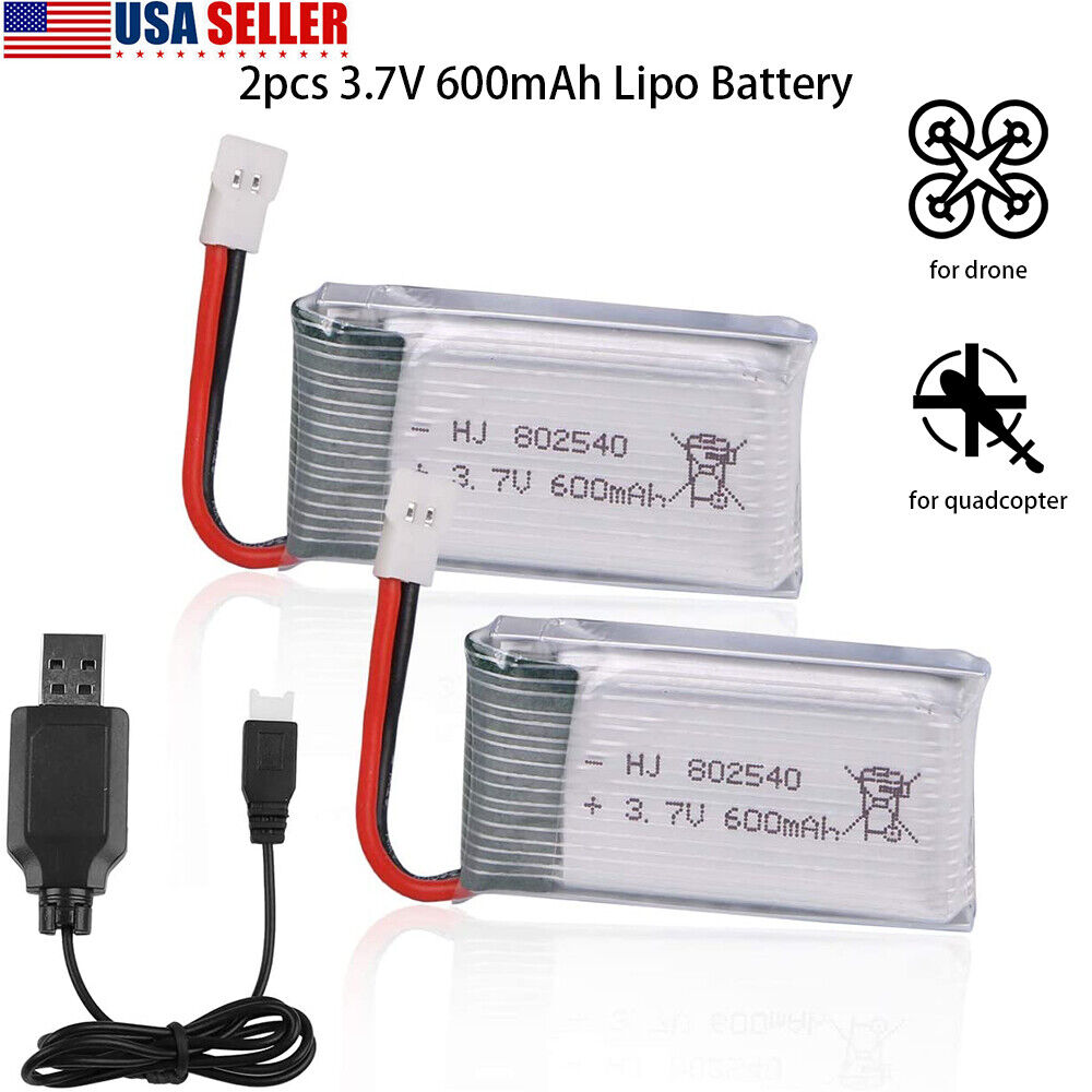 Quadcopter drone battery and charger set