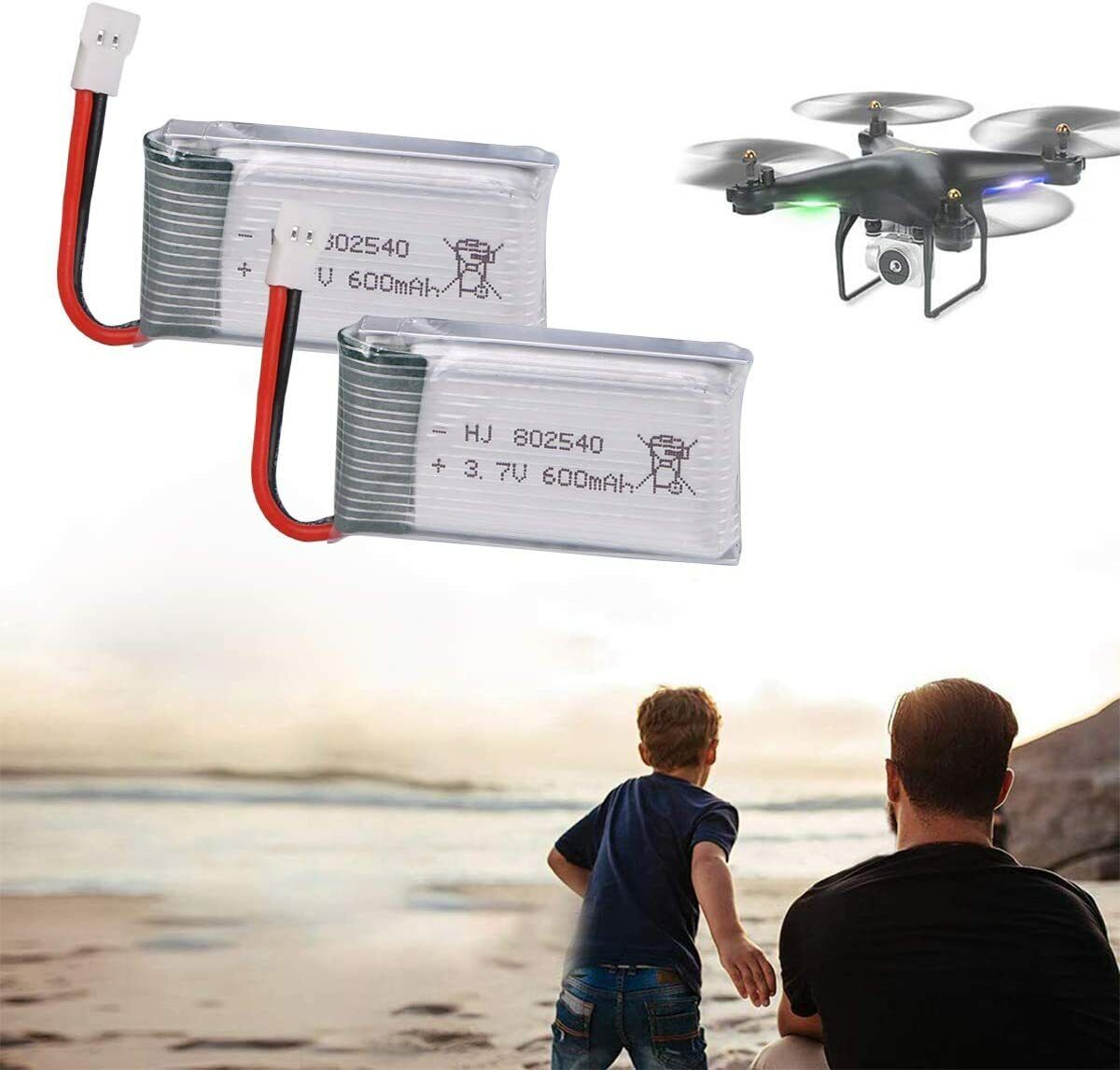 3.7V 600mAh Lipo Battery with USB Charger