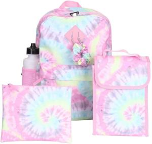 Ralme Tie Dye Girl's Backpack Set with Accessories