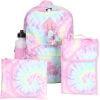 Ralme Tie Dye Girl's Backpack Set with Accessories