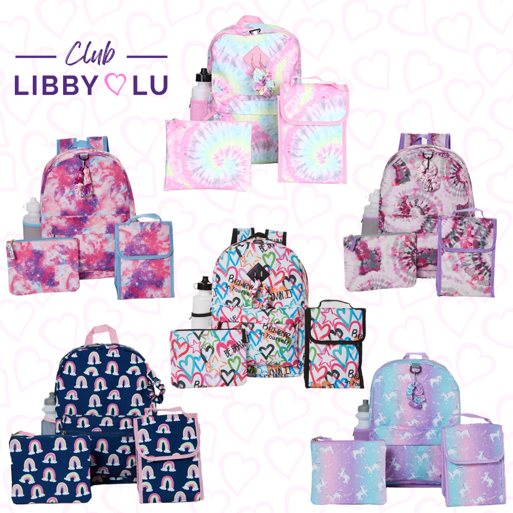 Ralme Tie Dye Girl's Backpack Set with Accessories