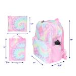 Ralme Tie Dye Girl's Backpack Set with Accessories