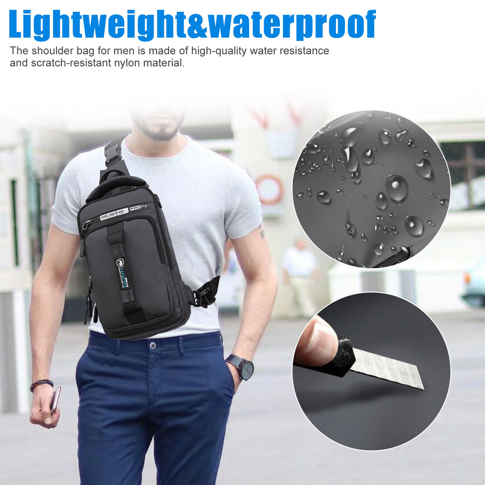 Anti-Theft Sling Bag with USB Port