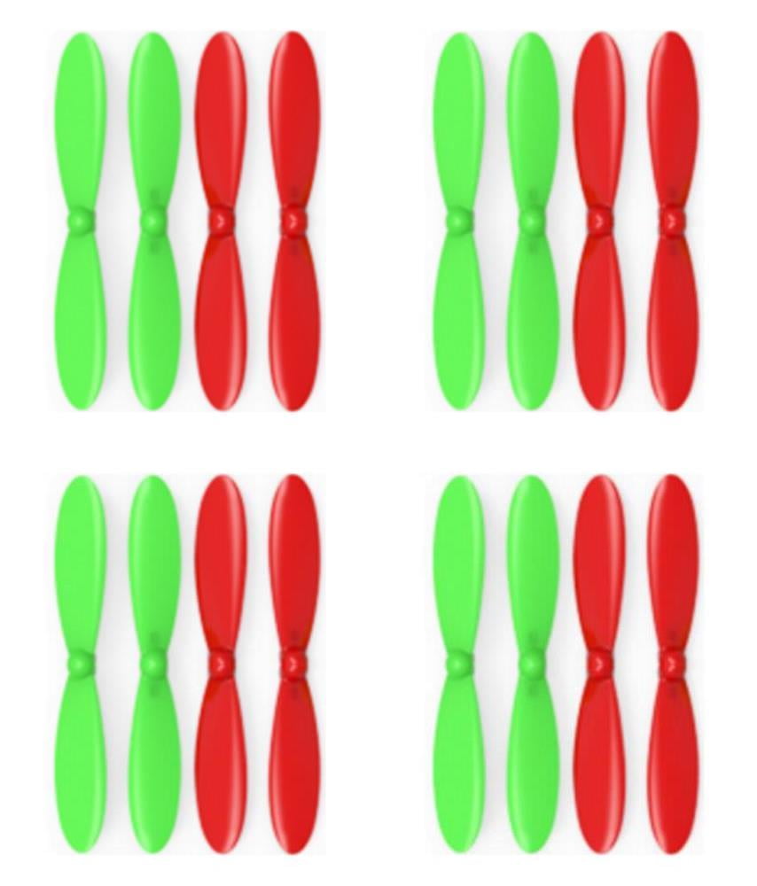 Green Red Propeller Blades for Micro Drone - 4 Pack