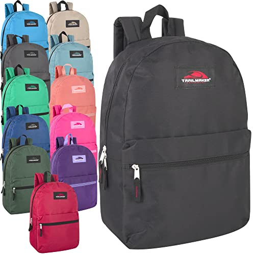 Assorted 12 Color Backpacks Bulk Pack