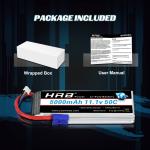 HRB 5000mAh 11.1V 3S LiPo Batteries (2 Pack)