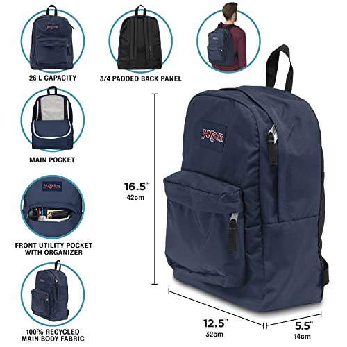 JanSport Superbreak Black Drone Backpack