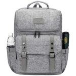 Vintage Laptop Backpack with USB Charger - 15.6