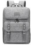 Vintage Laptop Backpack with USB Charger - 15.6