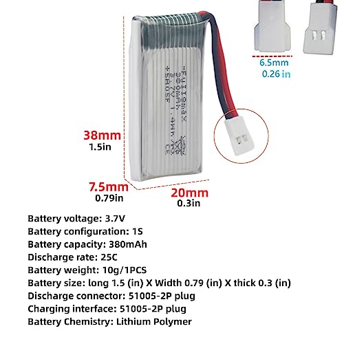 5PCS Batteries and Charger for X4 Series Drones