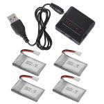 4 Pack of 3.7V 600mAh Lipo Battery Charger for Drones