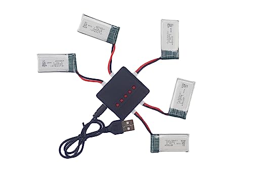 5PCS Batteries and Charger for X4 Series Drones