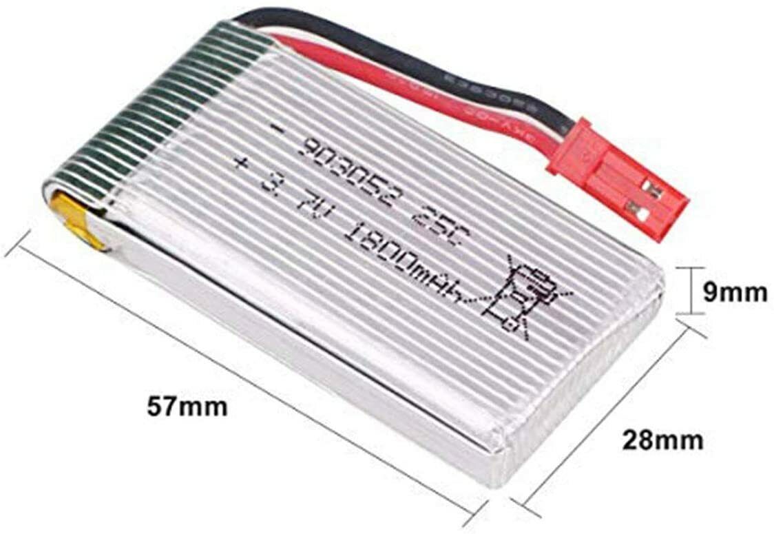 1800mAh 3.7V LiPo Battery with USB Charger