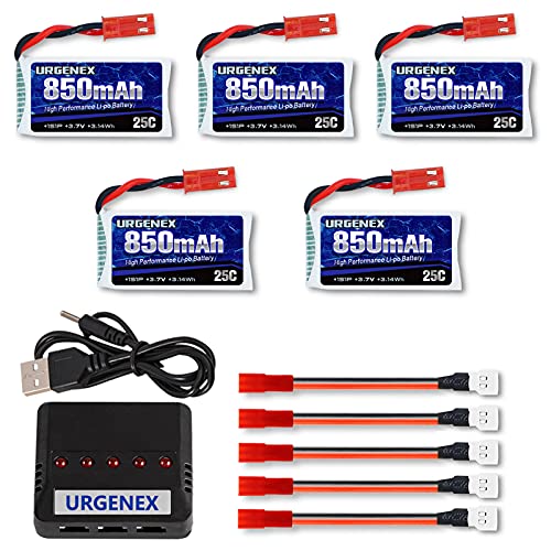 850mAh Lipo Battery with JST Plug and Charger