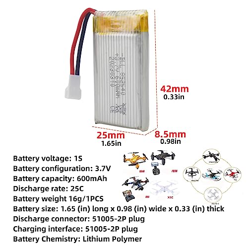 Fytoo 5-in-1 Battery Charger with 5 Li-Batteries