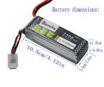Blomiky 2-Pack 11.1V 2200mAh Lipo Battery & Charger