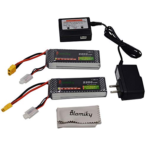 Blomiky 2-Pack Lipo Battery with Charger