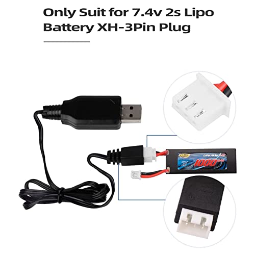 BGUAD 2-Pack 7.4V LiPo Battery Charger Cable