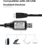 BGUAD 2-Pack 7.4V LiPo Battery Charger Cable