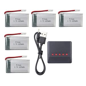 ZYGY 5-Pack 600mAh Batteries with 5-in-1 Charger