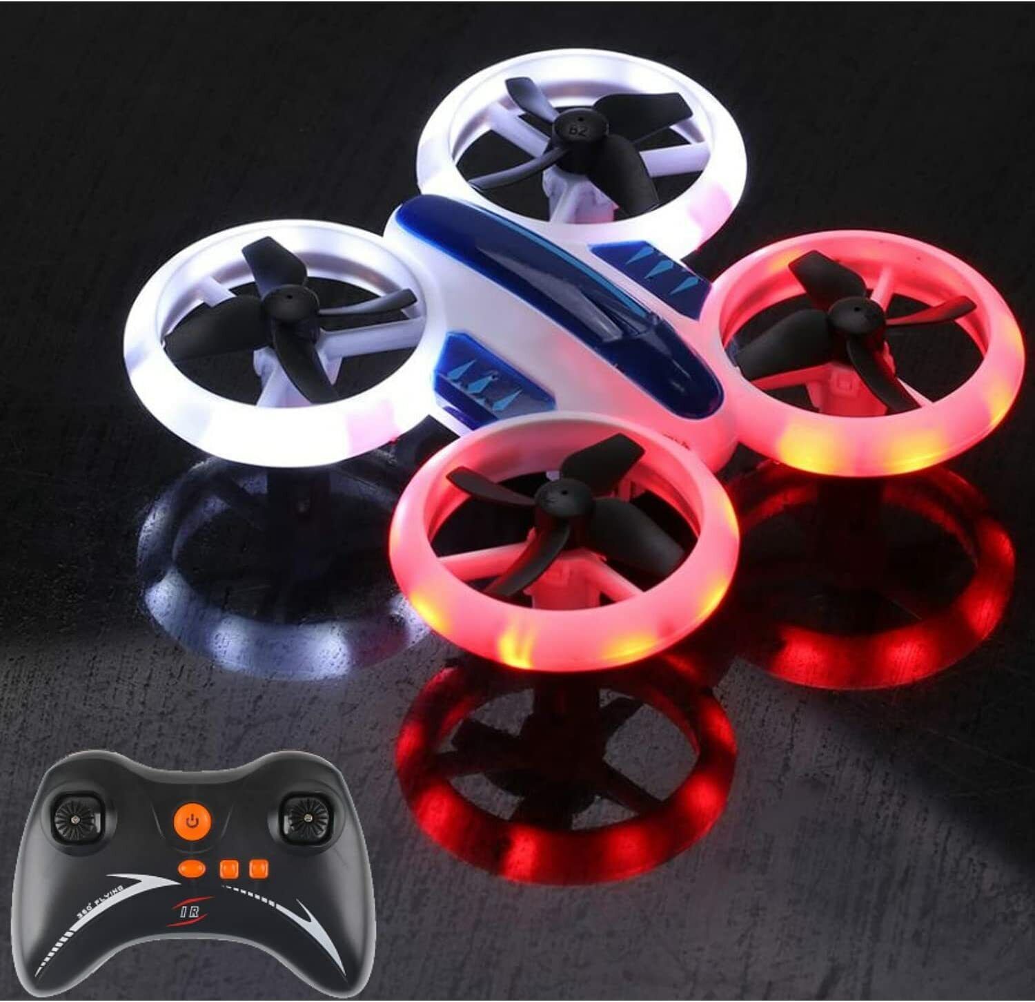 Kid's LED Mini Drone Helicopter: UFO Quadcopter