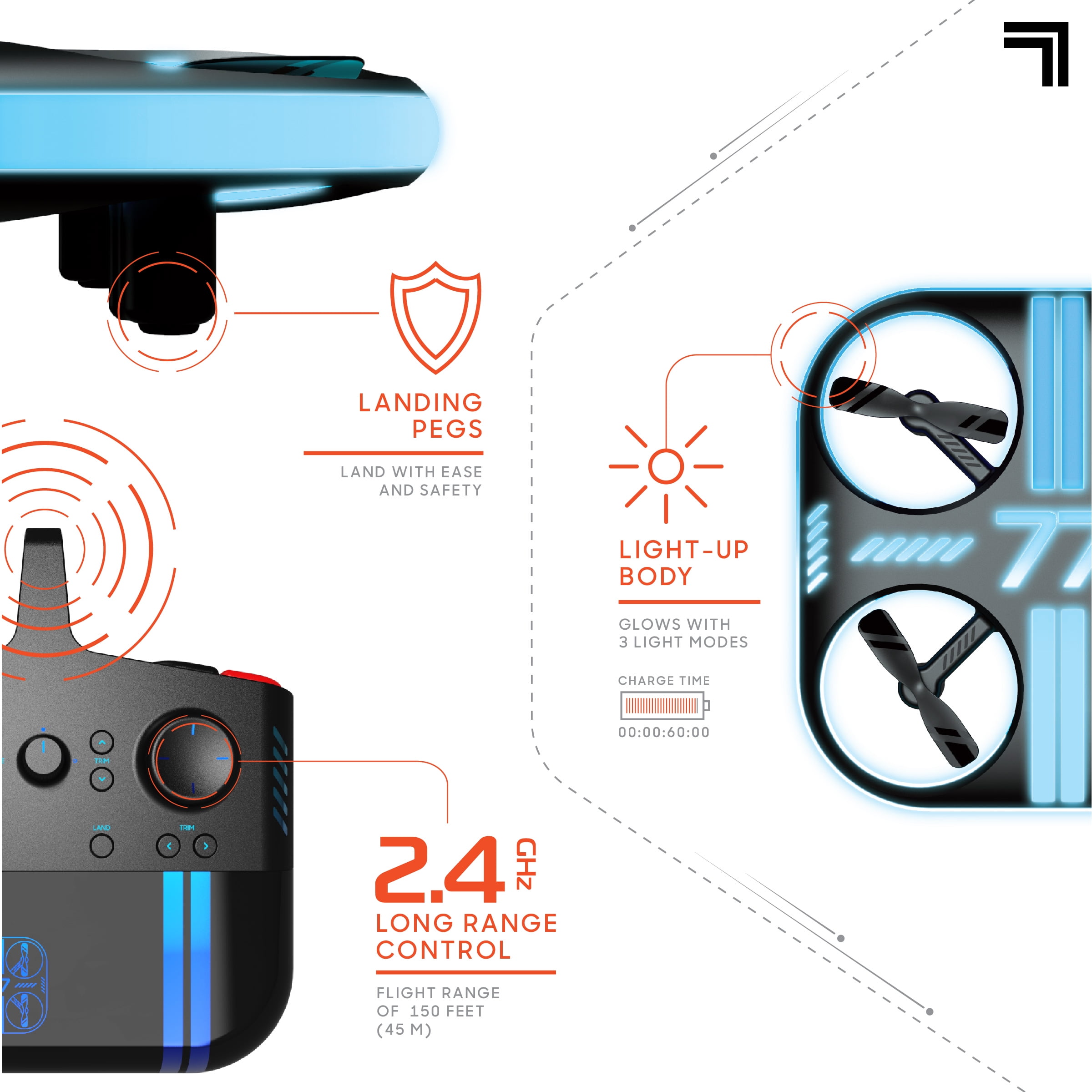 Sharper Image Drone - Lumo Glow Stunt
