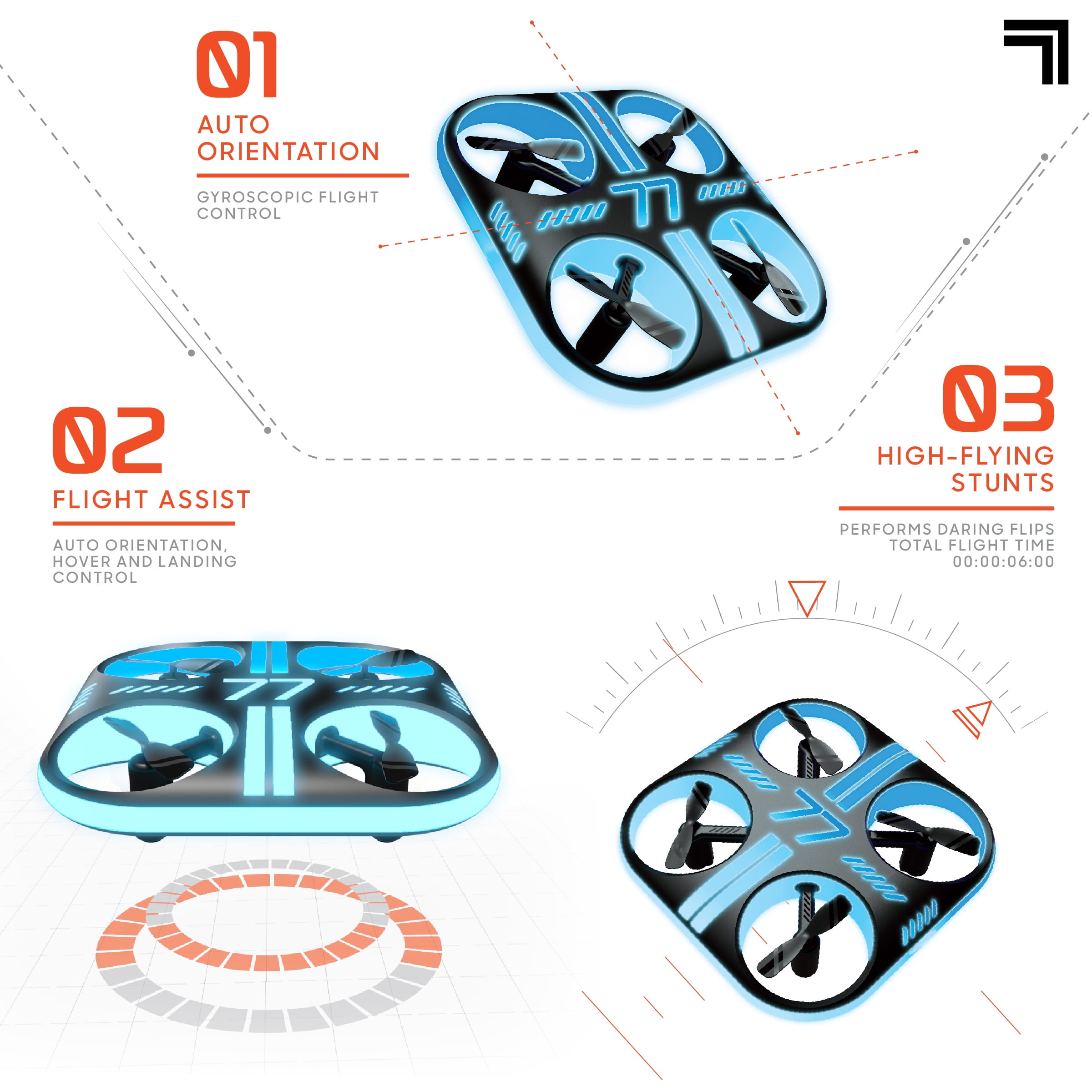 Sharper Image Drone - Lumo Glow Stunt