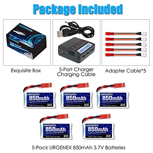 850mAh Lipo Battery with JST Plug and Charger