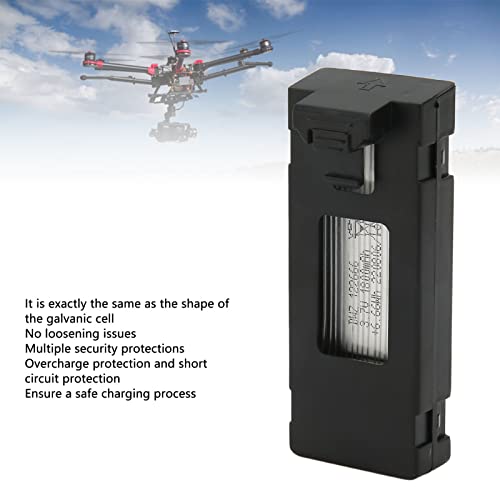 ASHATA Drone Battery, 3.7V 1800Mah (Black)