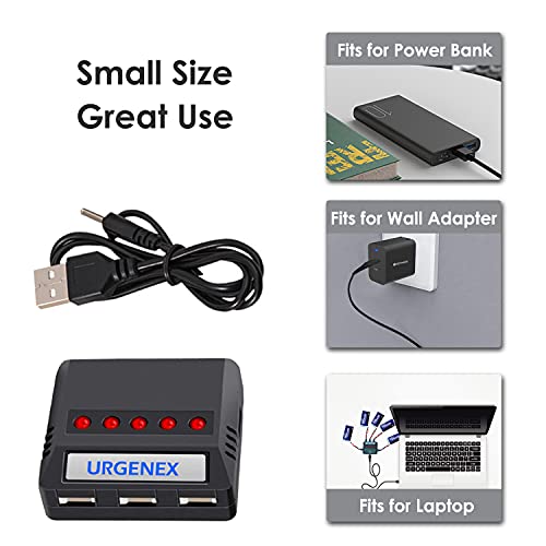 5-pack URGENEX Lipo Batteries & Charger for Syma Drones