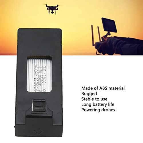 ASHATA Drone Battery, 3.7V 1800Mah (Black)