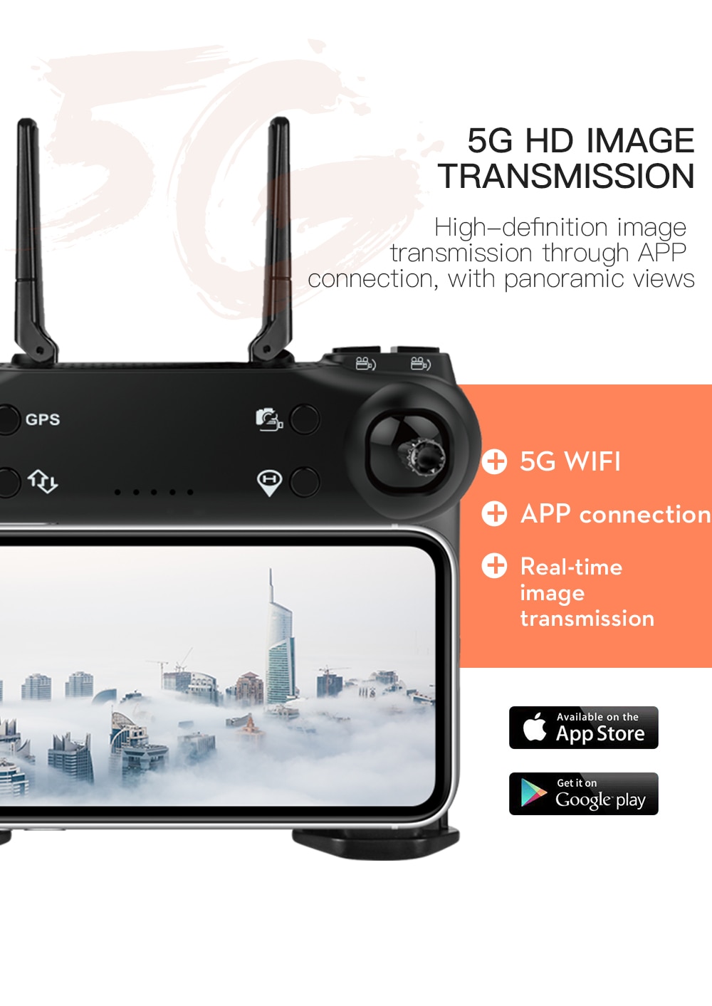 4K GPS Drone with 2-Axis Gimbal & WiFi