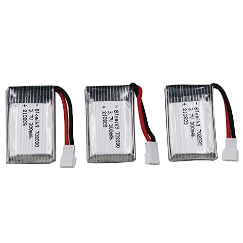 Blomiky 3.7V 300mAh Battery 3-Pack with MX2.0 Plug