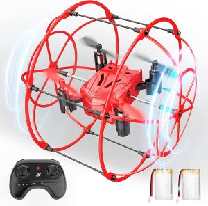 Kids RC Mini Wall-Climbing Stunt Drone in Red