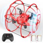 Kids RC Mini Wall-Climbing Stunt Drone in Red