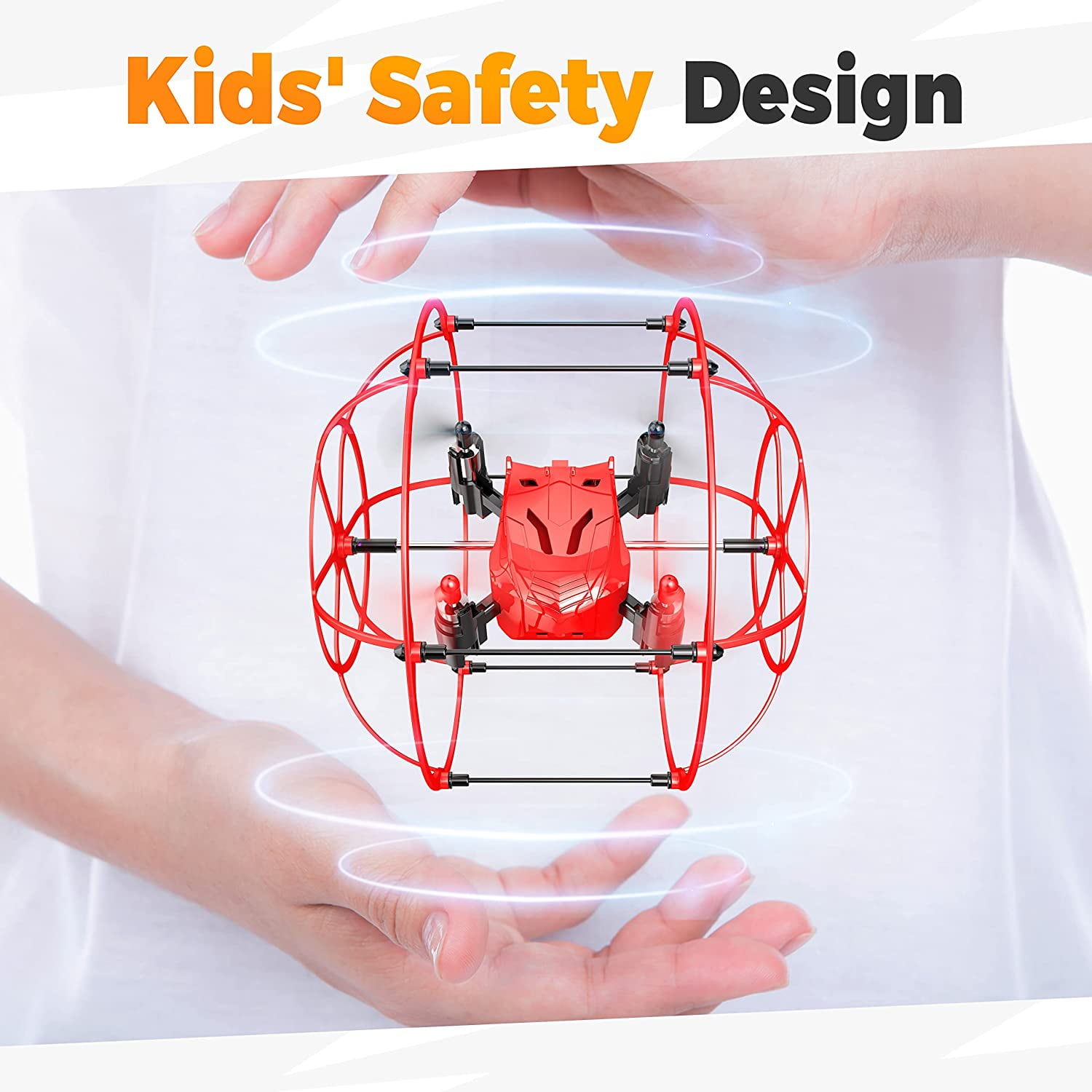 Kids RC Mini Wall-Climbing Stunt Drone in Red