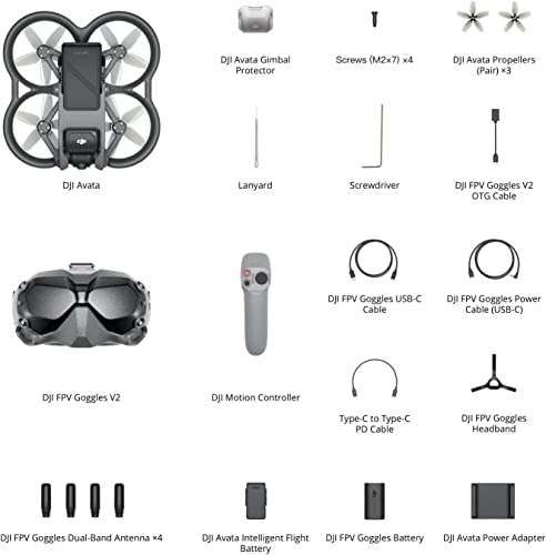 DJI Avata Combo with FPV Goggles and Extras