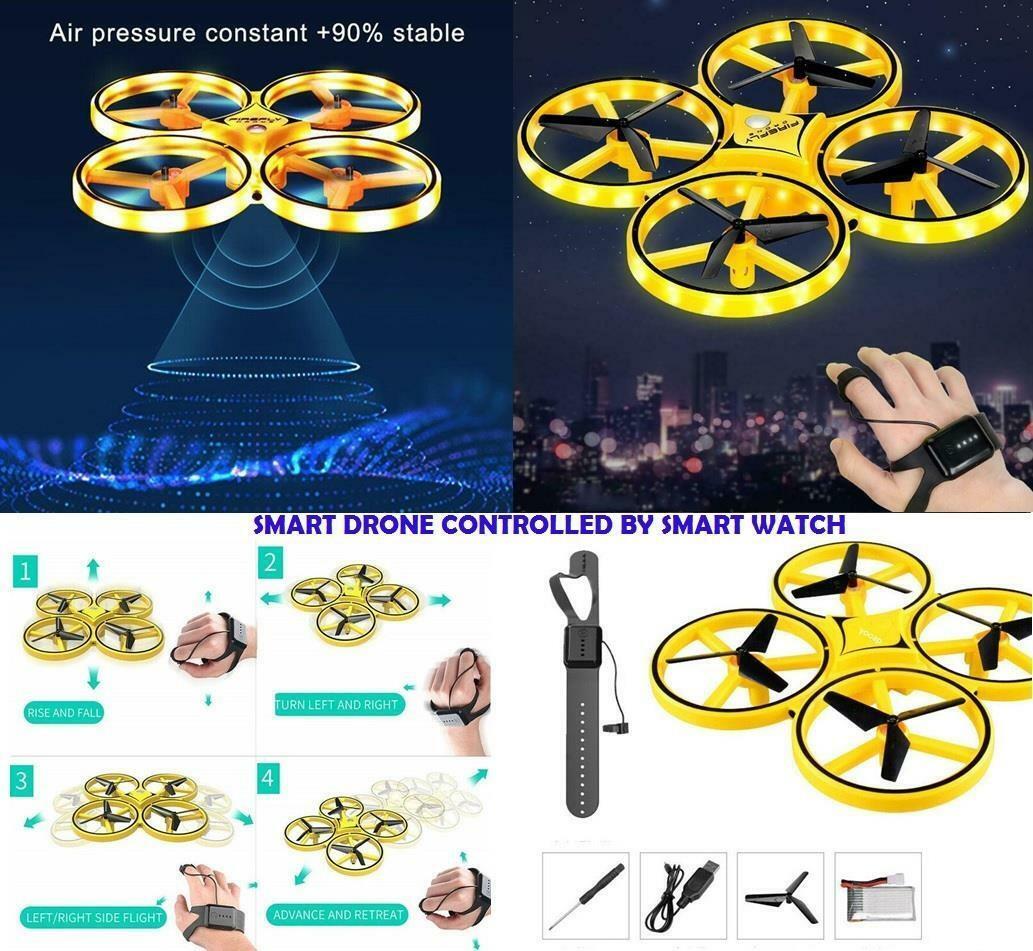 Smart UFO Quadcopter with Watch Control