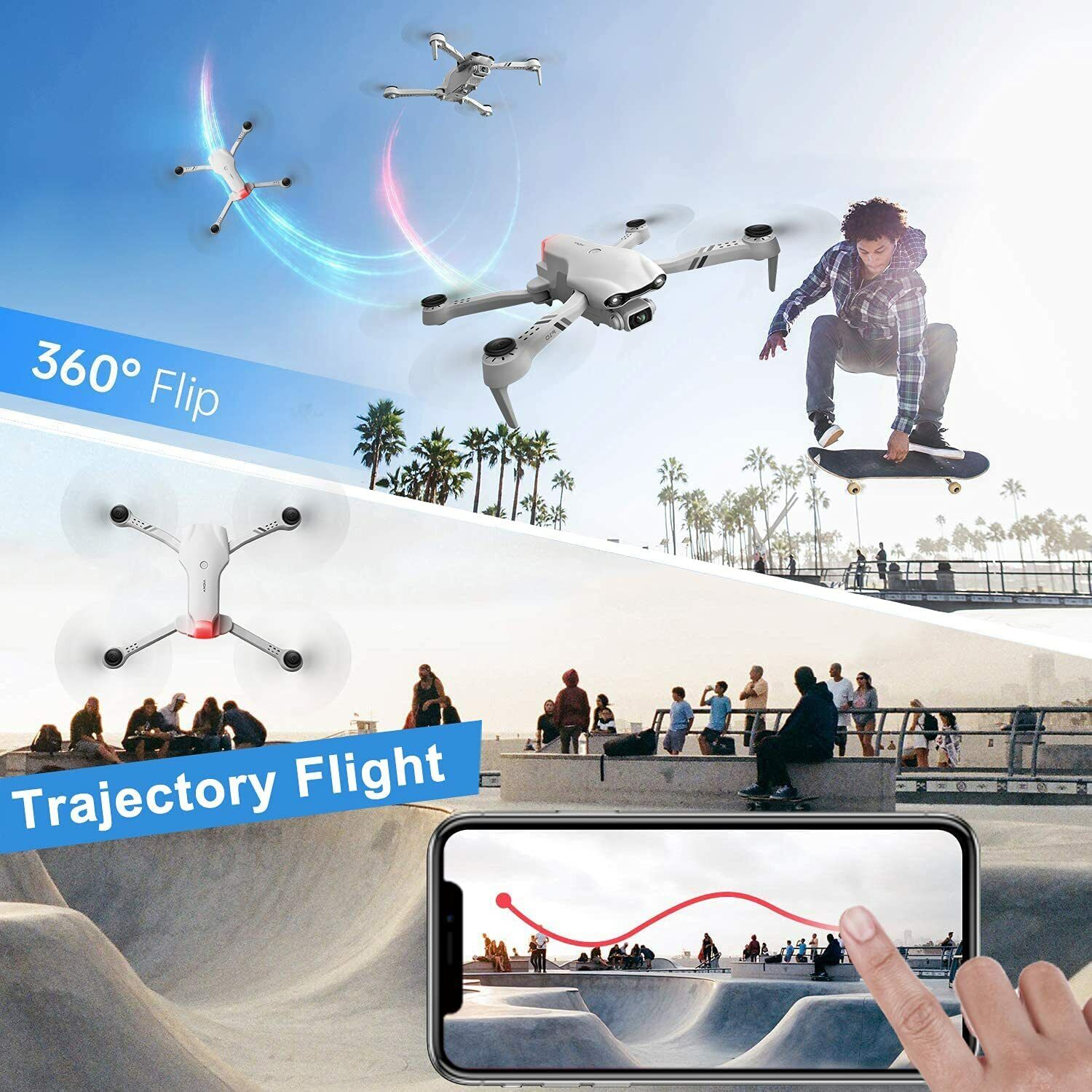 2022 Drone RC Drones Pro 4K HD Camera WIFI FPV Quadcopter Foldable Bag Gifts