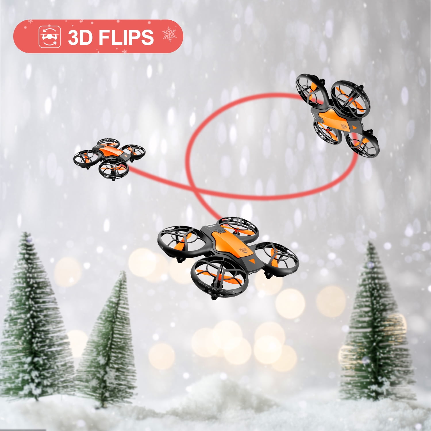4DRC V8c Drone - 720P HD Camera, 2 Batteries, Orange