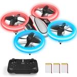 Mini Drone for Kids with LED Lights and 3 Batteries