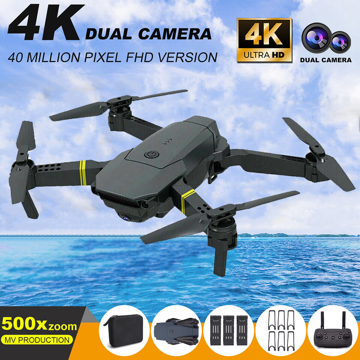 Foldable GPS Drone with 6K HD Dual Camera