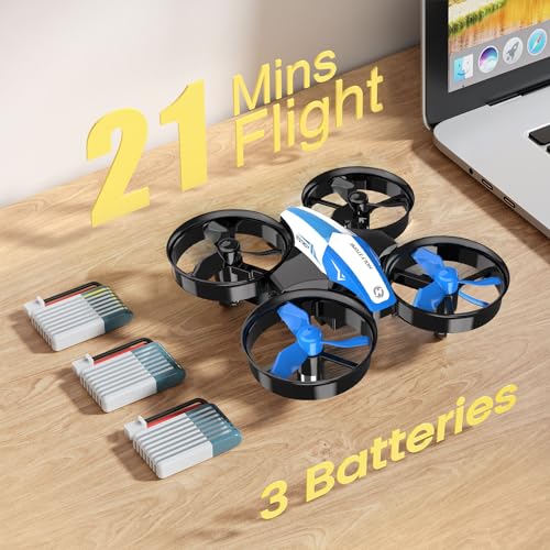 Blue Mini Drone with 3 Batteries