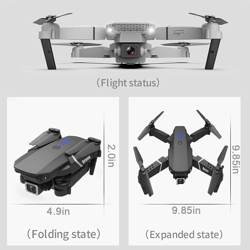 WiFi FPV RC Drone with 4K HD Camera, 40 Mins Flight Time, Foldable Drone