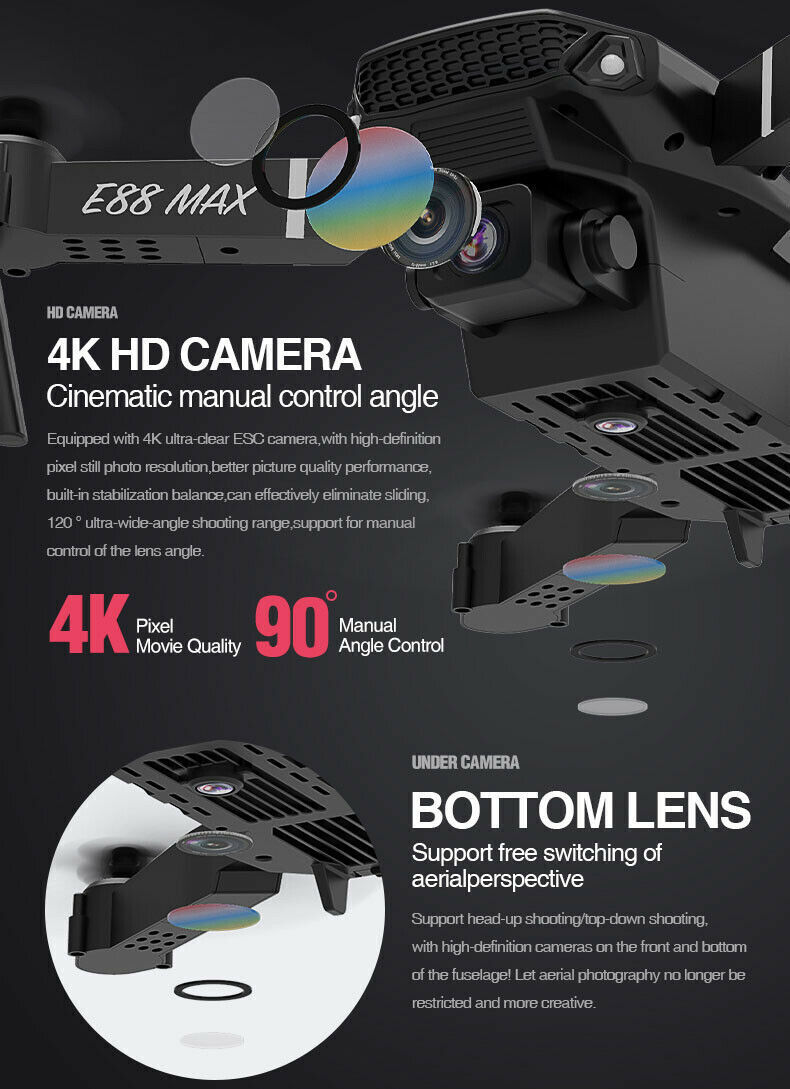 Foldable Quadcopter with 4K Dual Camera & WiFi